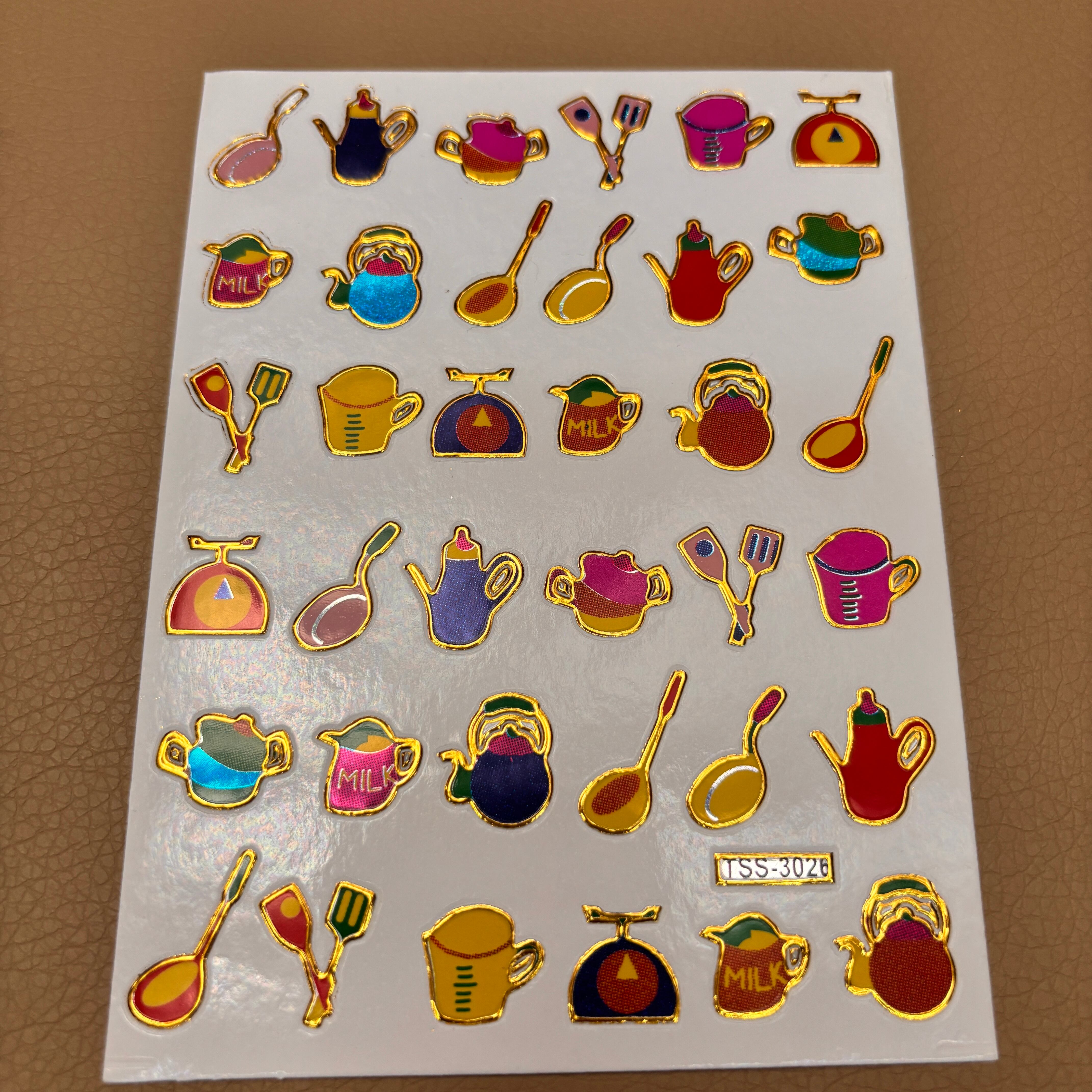 113 キッチン道具 レトロキラキラシール TSS-3026 VCS01