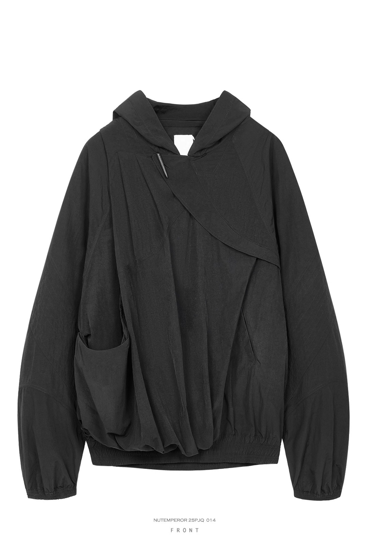 NUTEMPEROR Quip Project 014 Asymmetrical Drawstring Hoodie