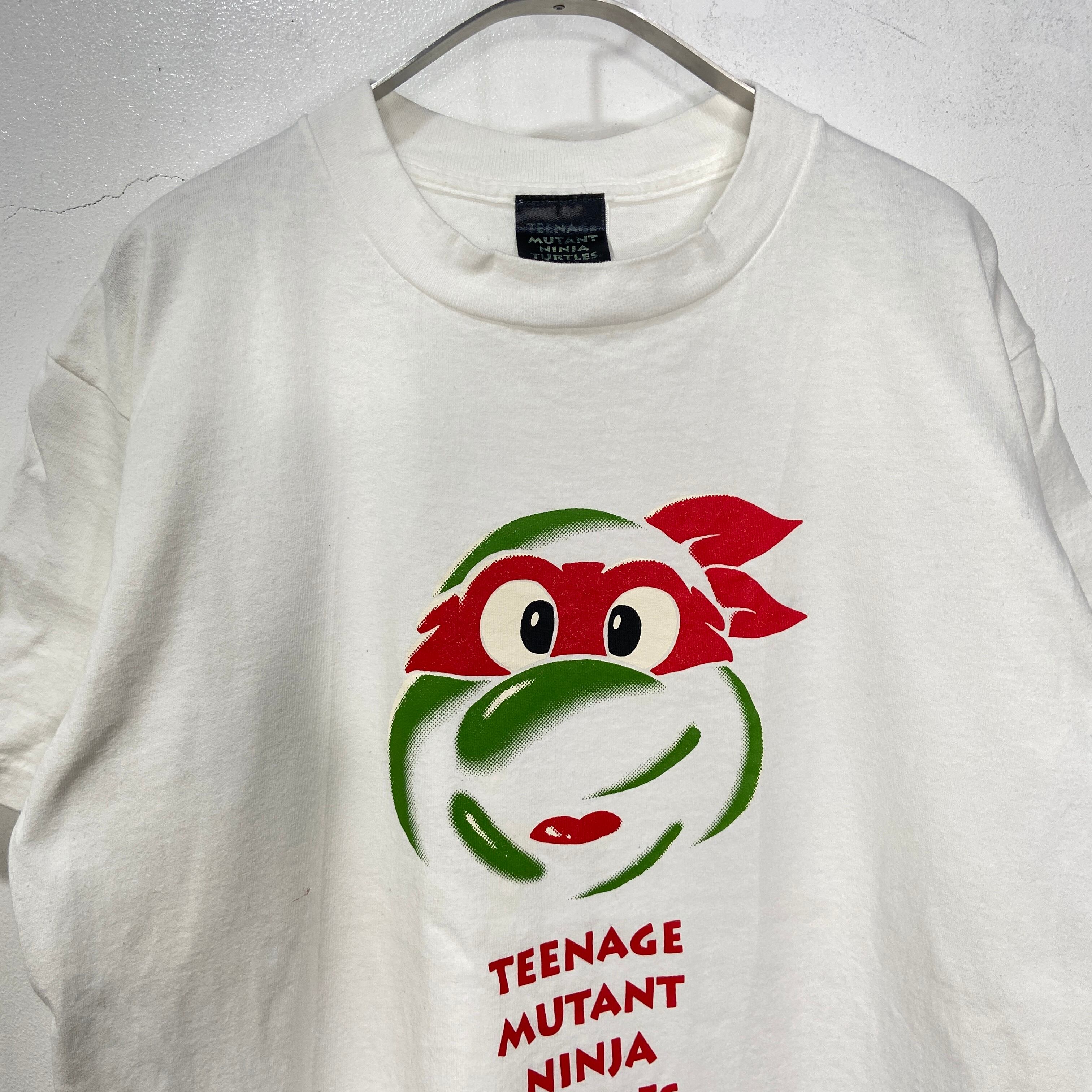 90s USA製 ミュータントタートルズ キャラTシャツ アメコミ 白 L 