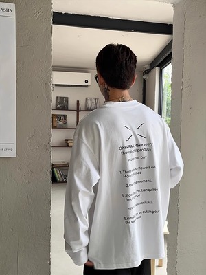 OXFREAK Minimal Cross Back Print Long Sleeve Tee（ミニマル クロス バックプリント ロングスリーブT）