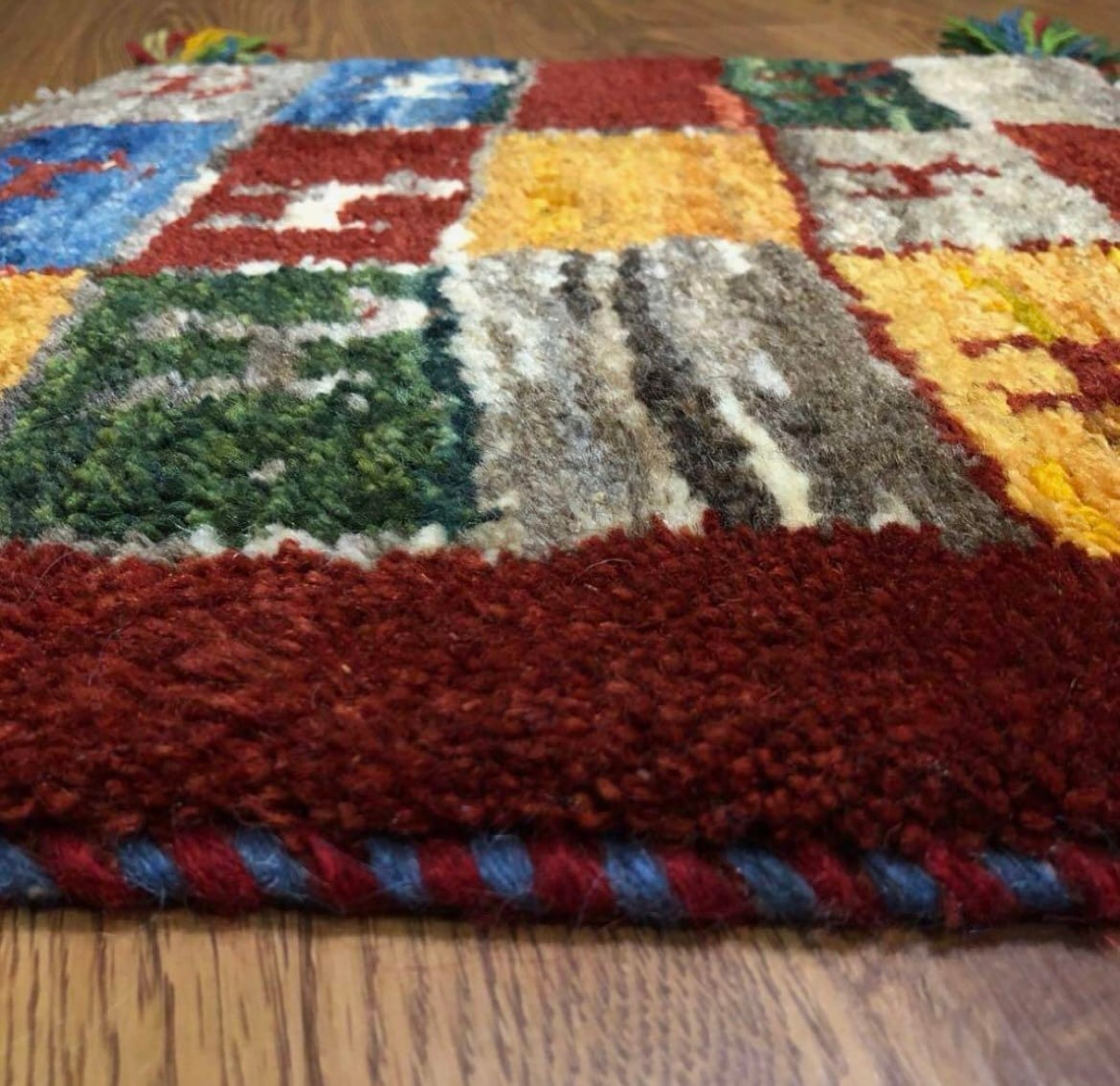 ペルシャギャッベ (ギャベ) チェアマット 椅子の座布団 No.GS-495