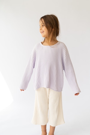 ILLOURA THE LABEL Essential Ribbed Knit Jumper | Lilac