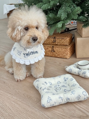 即納販売　 Paper Rabbit Dog Food bowl coaster フードボールコースター 　韓国犬服　cocoazi