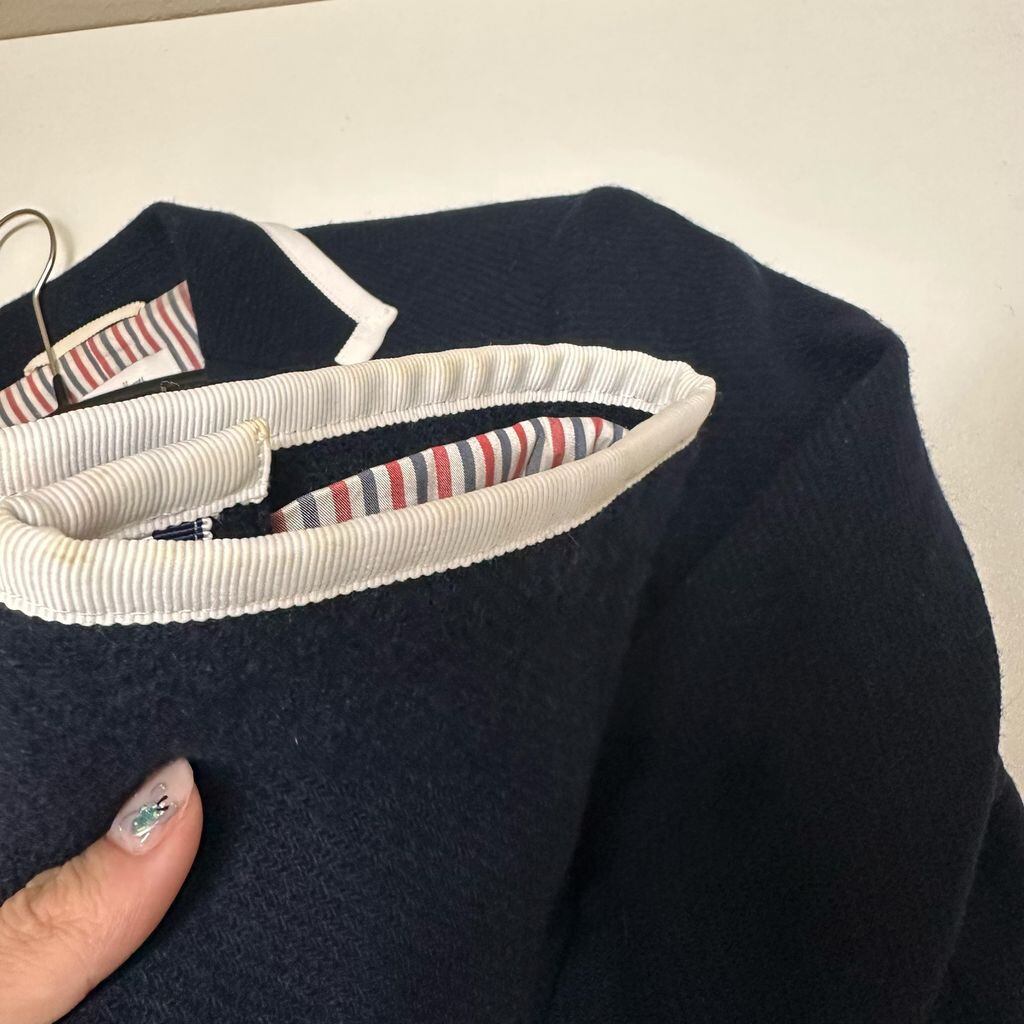 希少 ニーマンマーカス別注 トムブラウン 金ボタン　ジャケット L トリコロール THOM BROWNE × neiman marcus トムブラウン × ニーマンマーカス