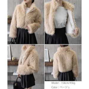 ファー ジャケット ふわふわ ボレロ レディース 秋冬 韓国 きれいめ 大人 上品 おしゃれ カジュアル アウター 中綿 ショート丈 防寒 防風 大人可愛い 大人女子