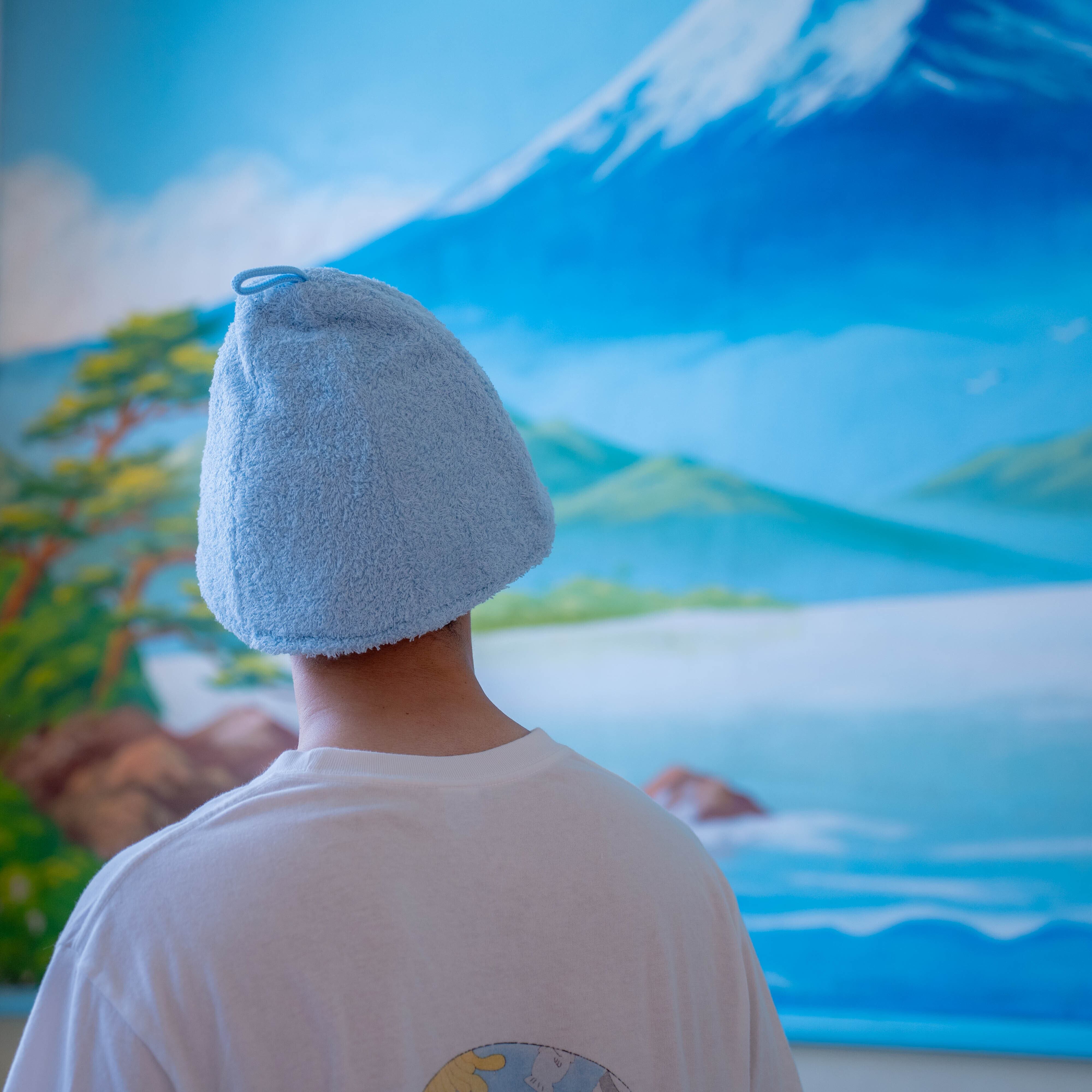 サウナハット/水色 | サウナイズマイライフ/Sauna is My life(ふわふわ