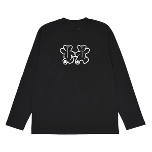 【WE11DAM】BLACK TEDDY BEAR TWINS LONG-SLEEVED T-SH