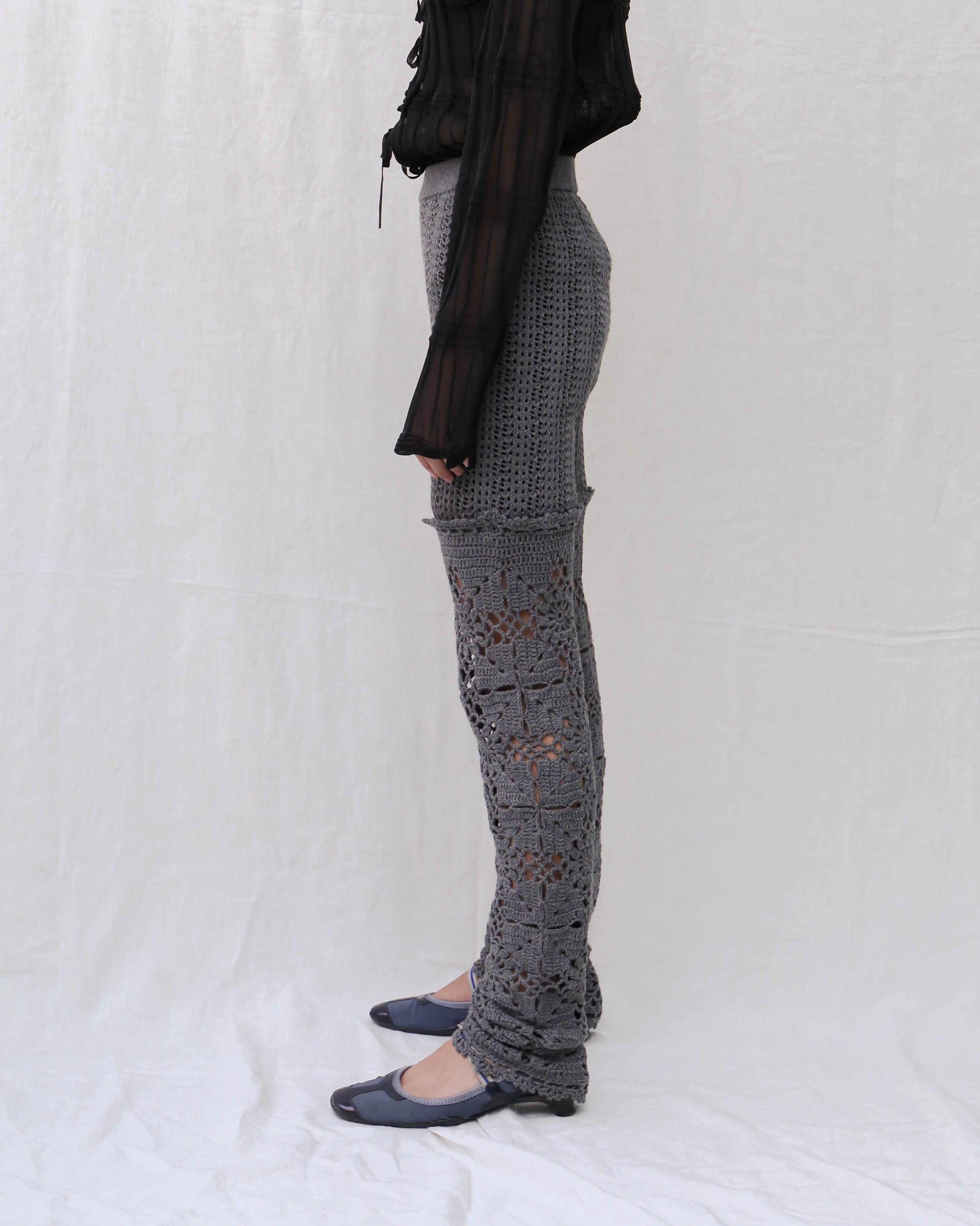 OPEN SESAME CLUB - cashmere blend fleur lace leggings | LUIK FINN