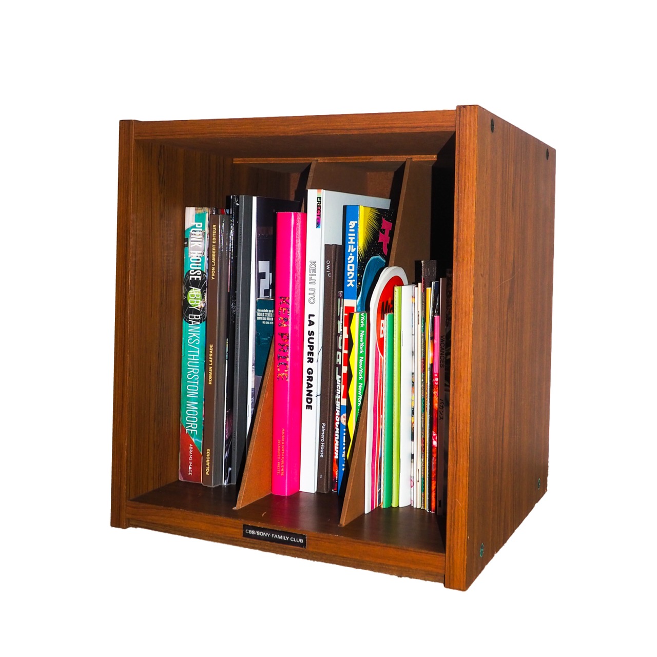 cbs sony record wooden box