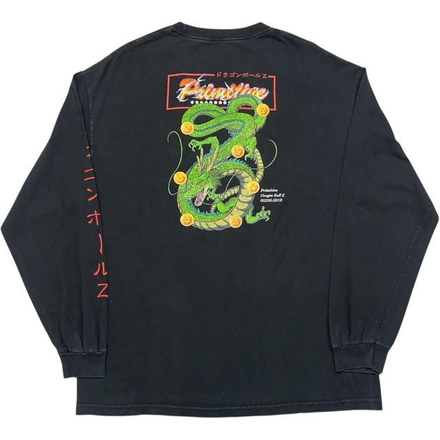《XL》 DRAGON BALL Z ドラゴンボールZ ロングTシャツ 神龍 プリント ブラック no.7859