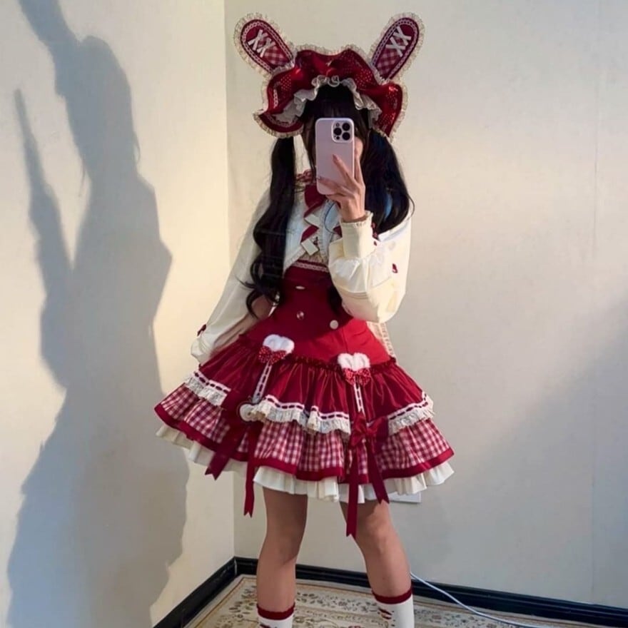 甘ロリ バニーボンネット ふわふわアイドル コンカフェ向け｜WithU