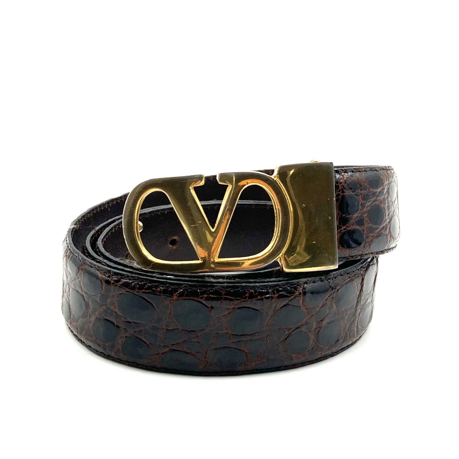 超美品　VARENTINO　ヴァレンティノ　Vロゴ　ベルト　レザー　ゴールド VALENTINO（ヴァレンティノ） ベルト 3W2T0S12ZFR 4W2T0S12ZFR