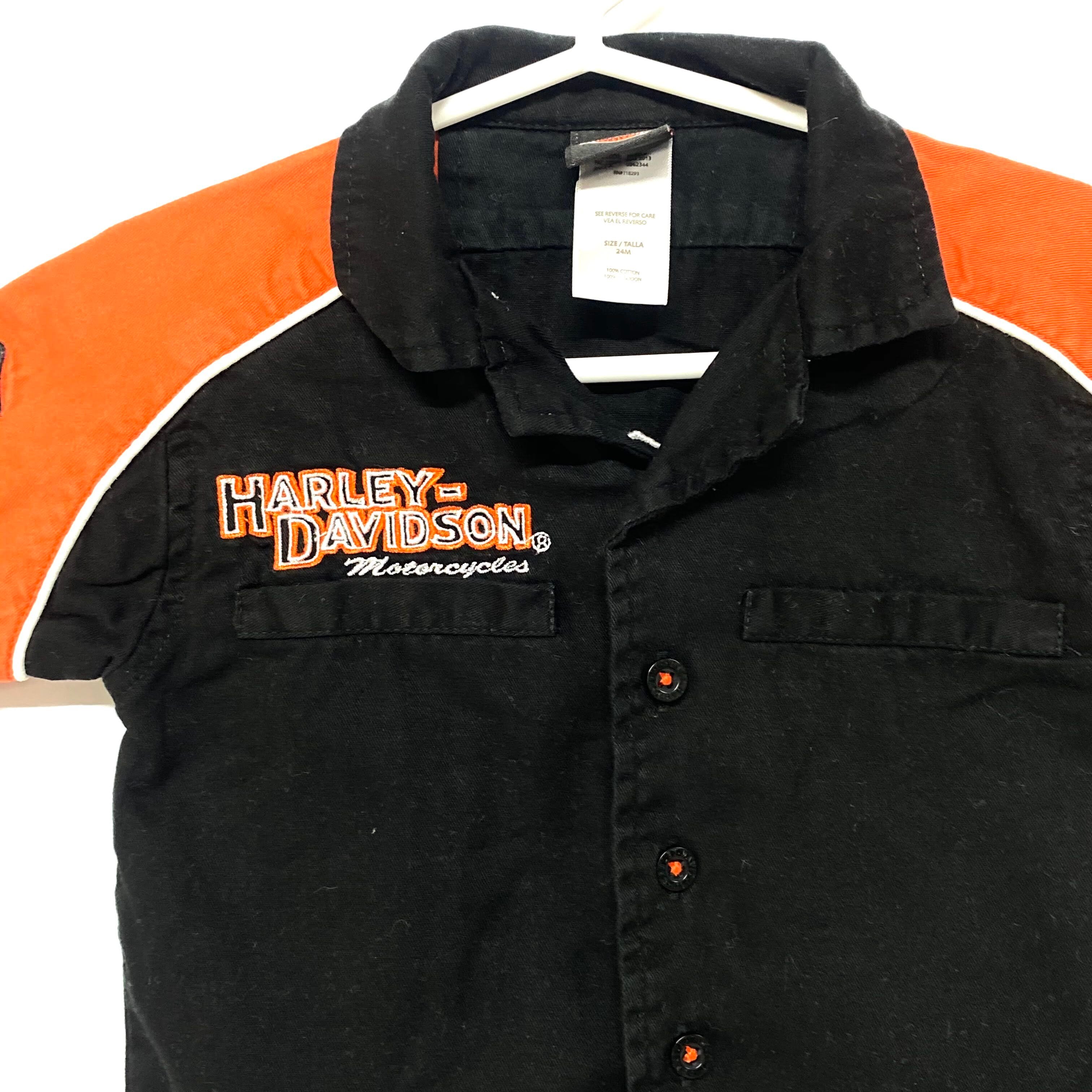 キッズ】 HARLEY-DAVIDSON ハーレーダビッドソン 半袖シャツ 24M キッズ】 HARLEY-DAVIDSON ハーレーダビッドソン 半袖シャツ 24M
