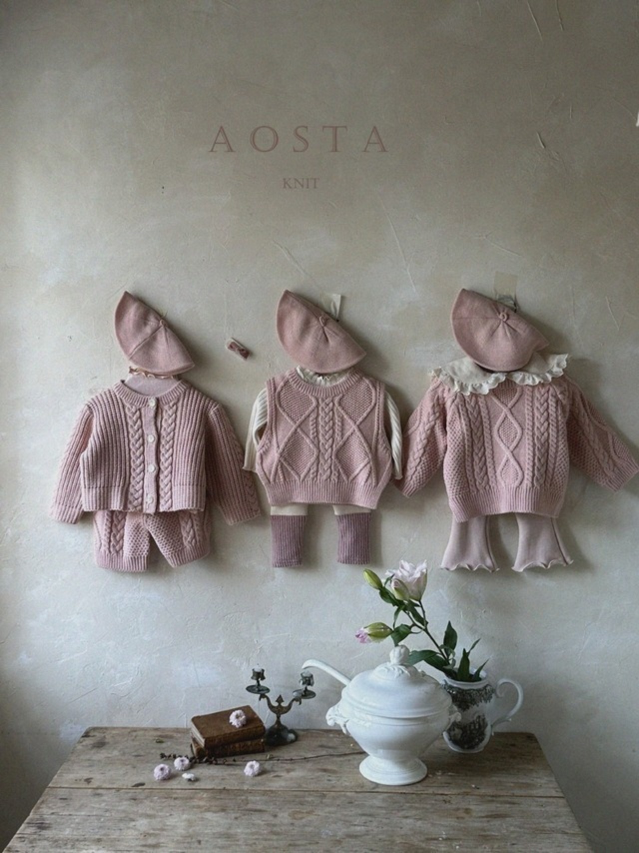 即納) knit beret cap | Aosta - 5