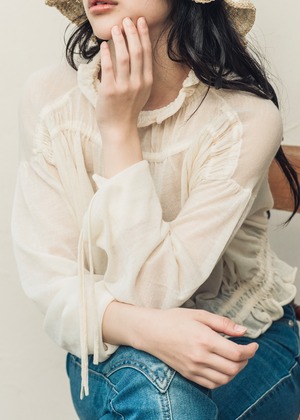 3.1 Phillip Lim | Wool Organza Sheer Knit Blouse
