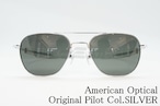 【トム・クルーズさん着用】American Optical サングラス Original Pilot COL.SILVER 52サイズ 55サイズ スクエア アメリカンオプティカル オリジナルパイロット AO 正規品