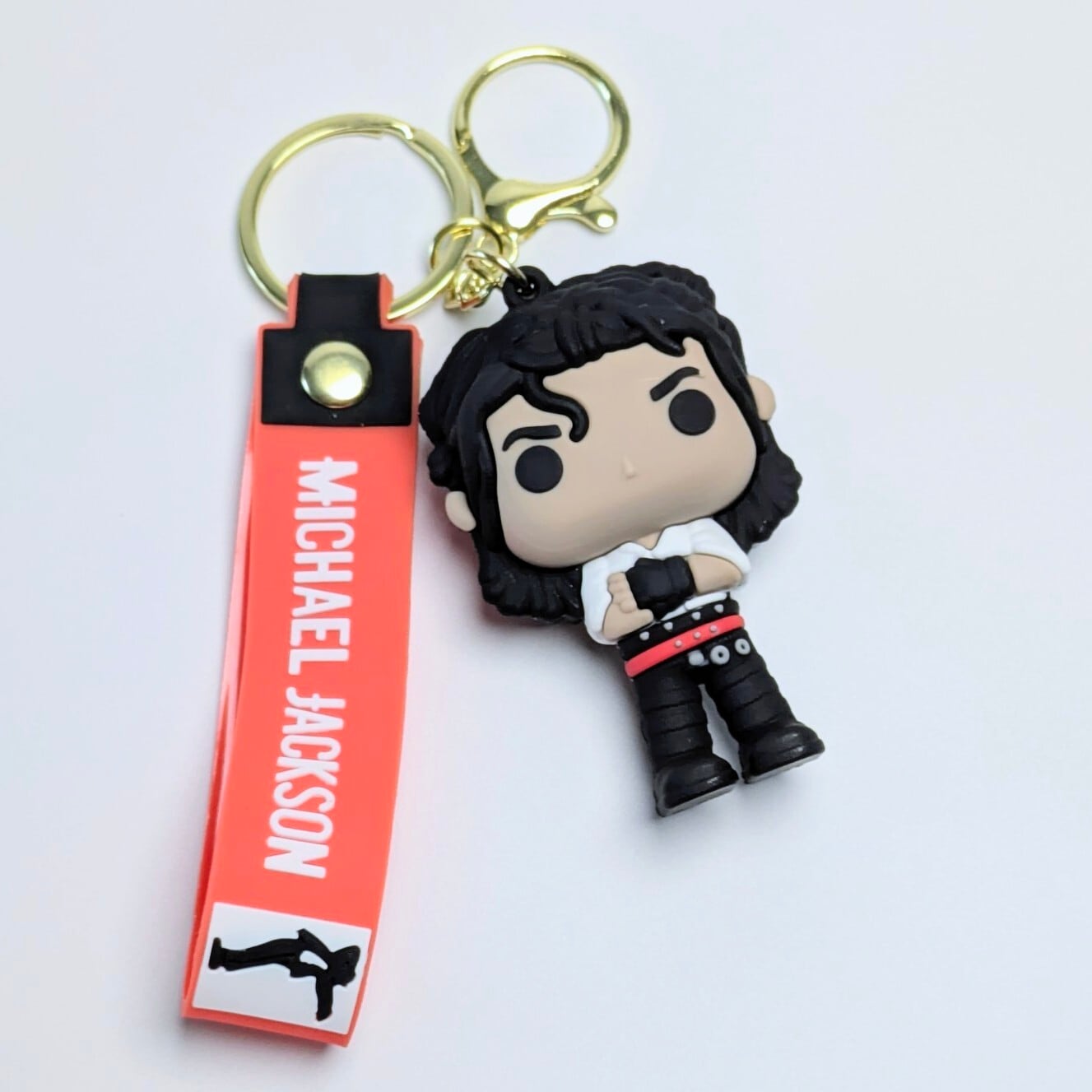 Michael Jackson キーホルダー michael jackson ( マイケル・ジャクソン ) 】3D Rubber KeyHolder