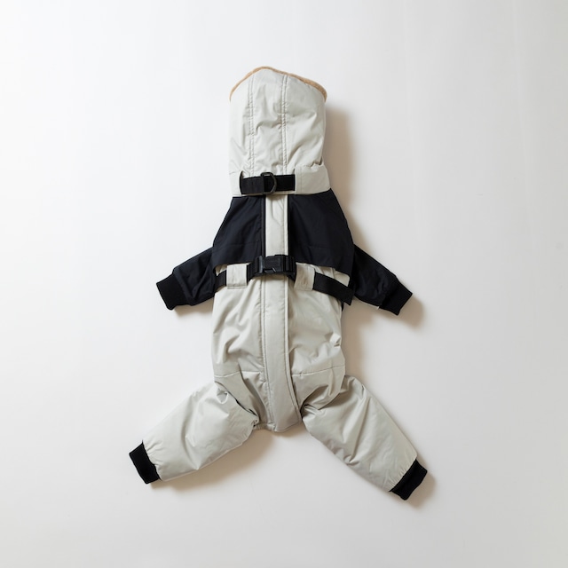 ボンバーヒートジャケット2024 light gray × black / イタグレ服