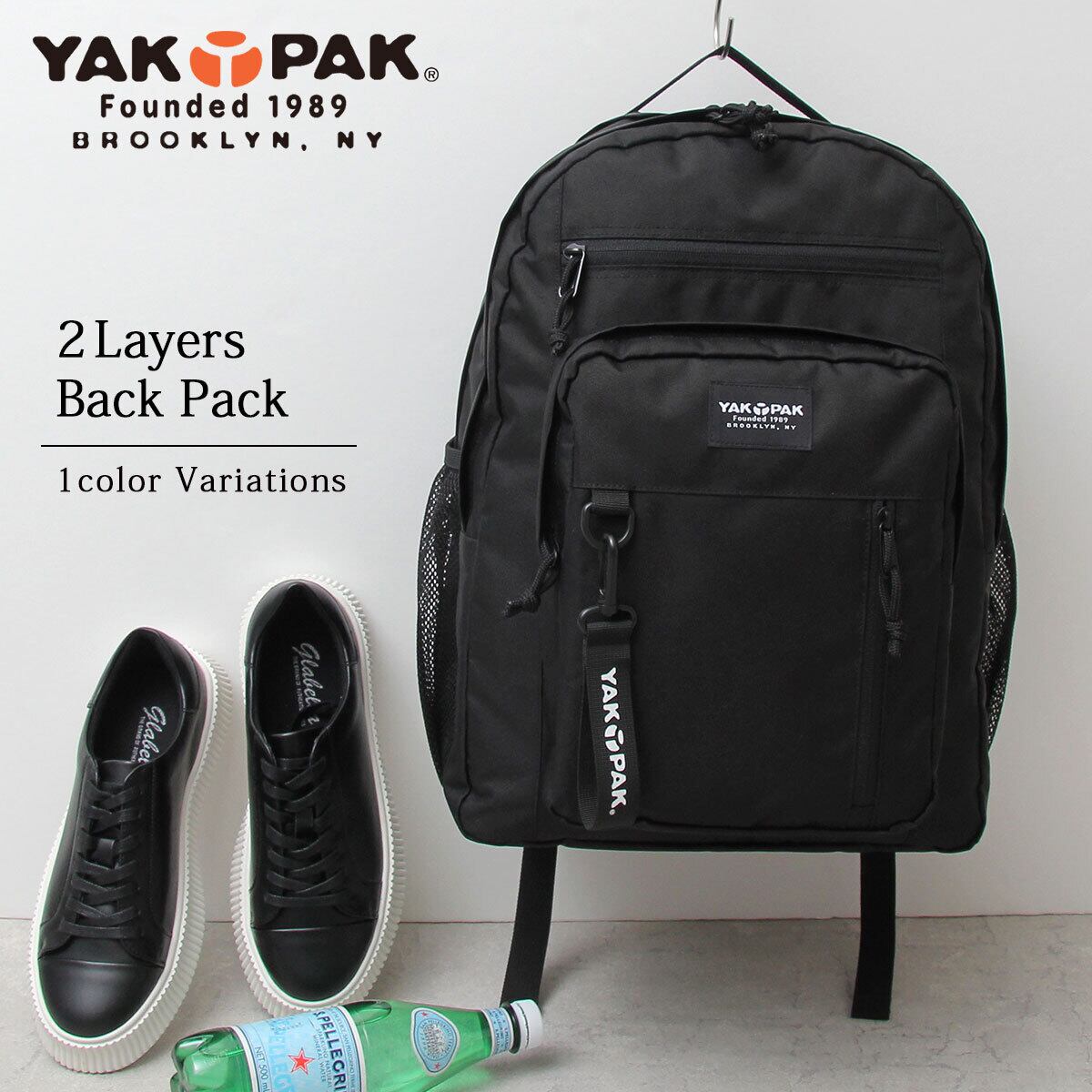 HBD-010 BK YAKPAK / ヤックパック / 撥水 600Dポリエステル ...