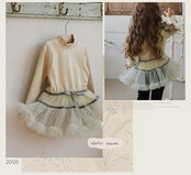韓国子供服 / 26winter / puella FLO / バレエワンピース / キッズ / 冬服 *90~140*