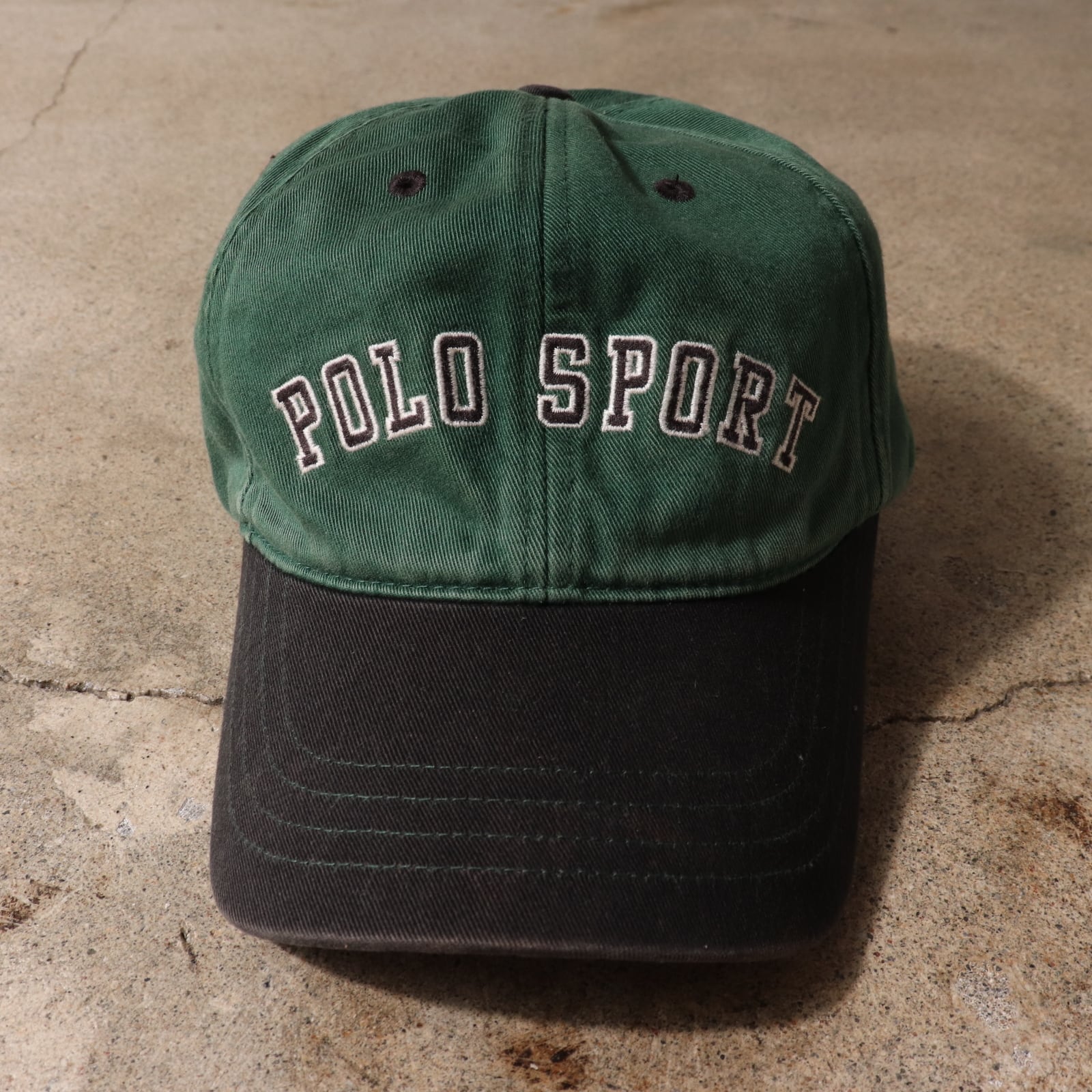 Polo Sport 90s 刺繍ロゴキャップ ポロスポーツ 緑 グリーン 帽子 
