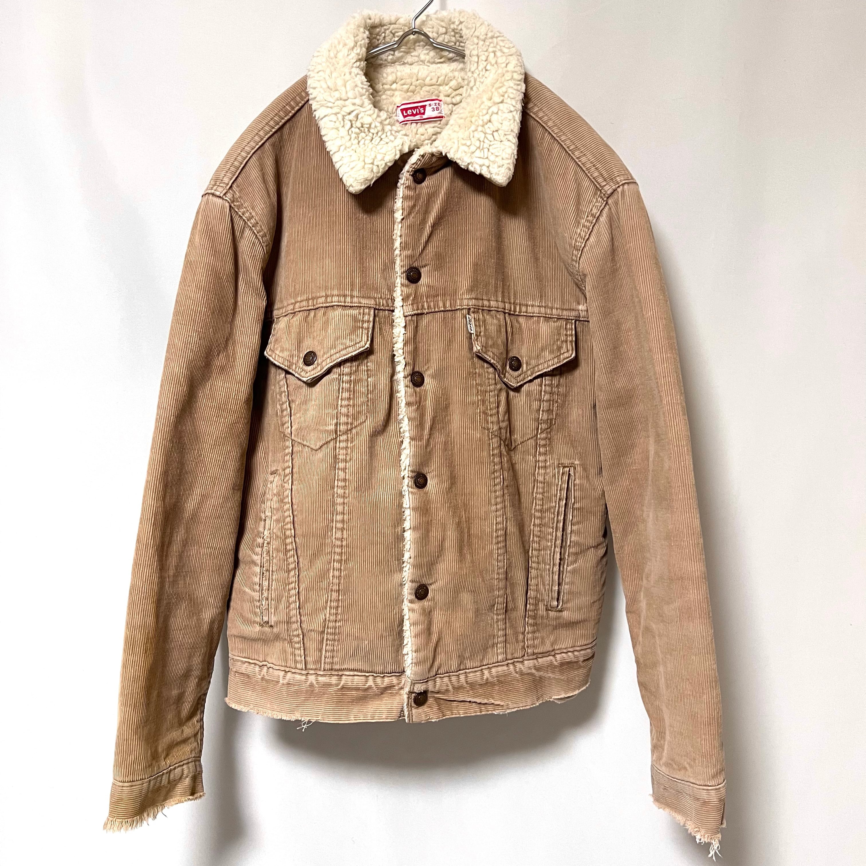 70's〜] Levi's リーバイス コーデュロイボアジャケット ベージュ