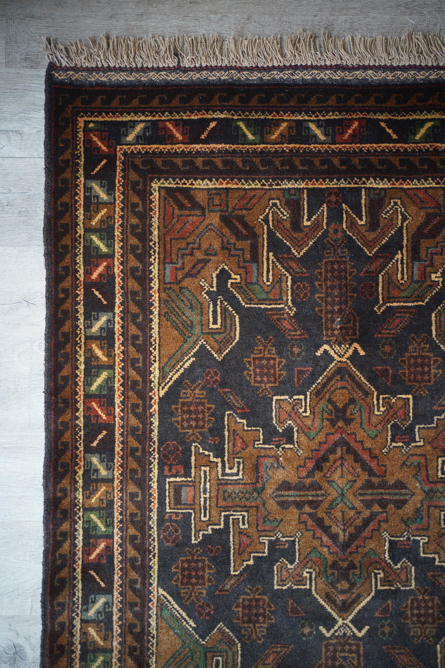 330】Vintage Afghan Adraskand Baluch rug 1960's | ヴィンテージラグ