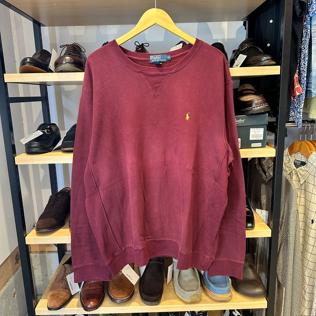 1990’S RALPH LAUREN SWEAT SHIRT BURGUNDY XL