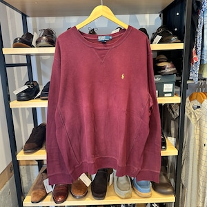 1990’S RALPH LAUREN SWEAT SHIRT BURGUNDY XL