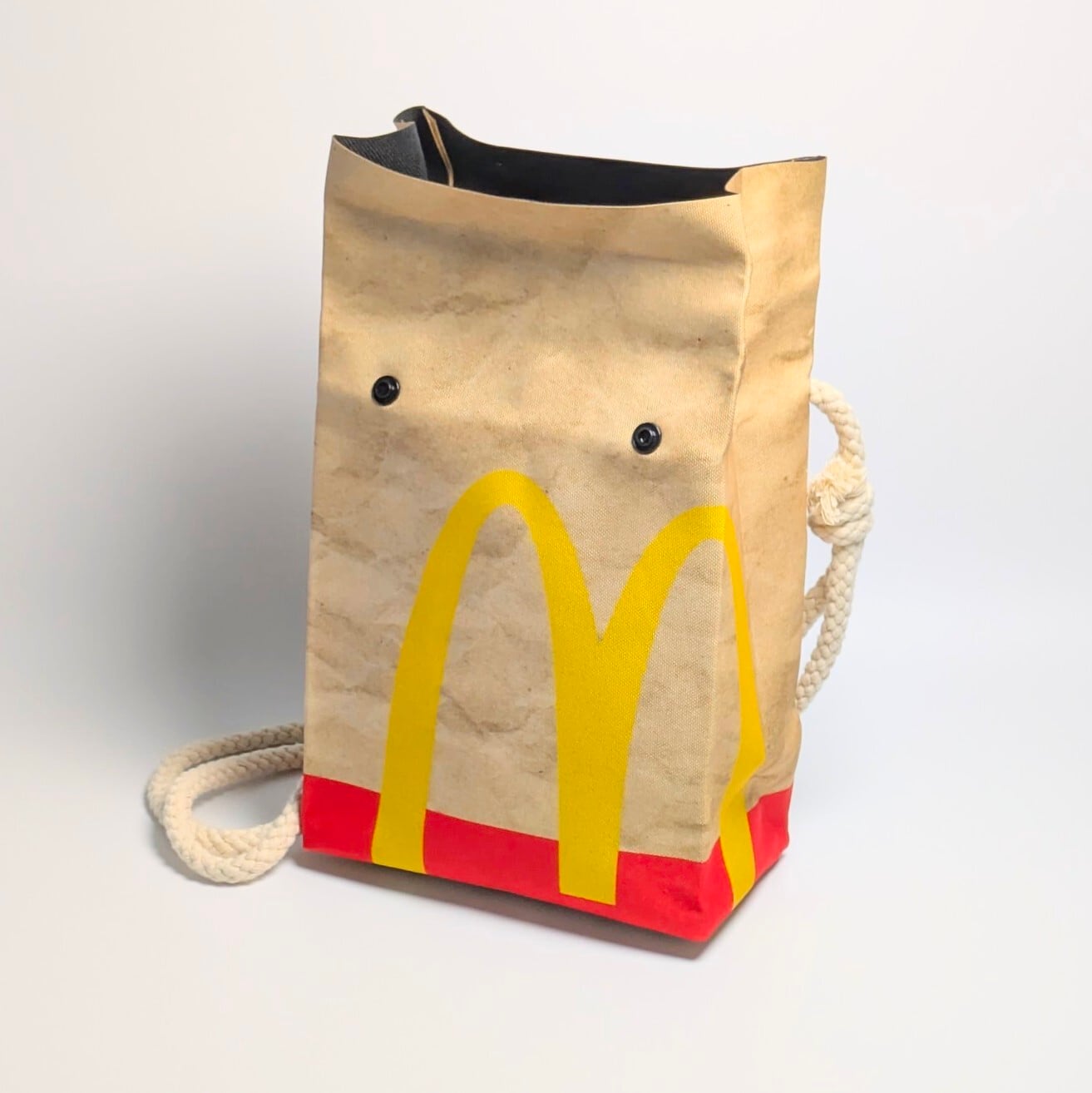 ♧ 再入荷！【 McDonald（マクドナルド）ロゴ】ロープショルダーバッグ＊紙袋風 / Food Bag 〚アメリカン雑貨 アメトイ〛