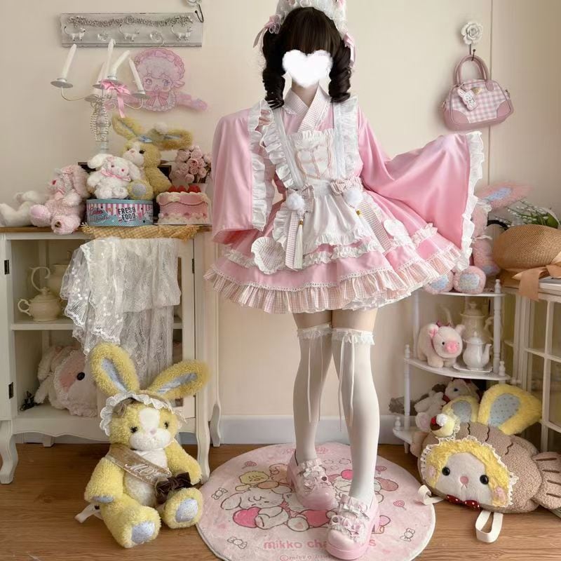 ゆめかわ♡ピンク浴衣ドレスセットアップ | cosucosuco
