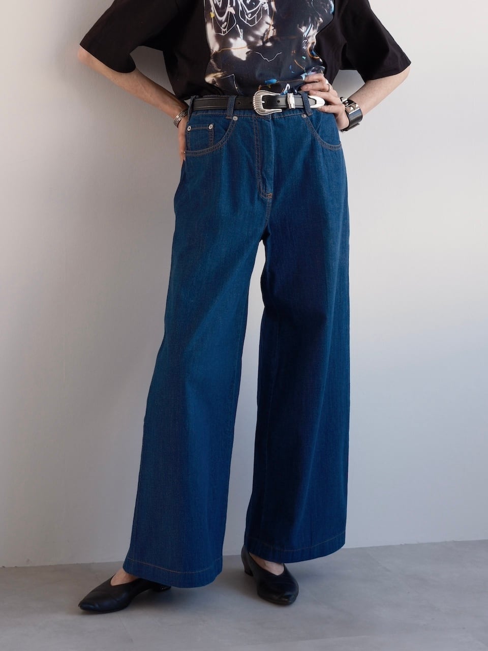 DRIES VAN NOTEN WIDE STRAIGHT DENIM PANTS | dear closet