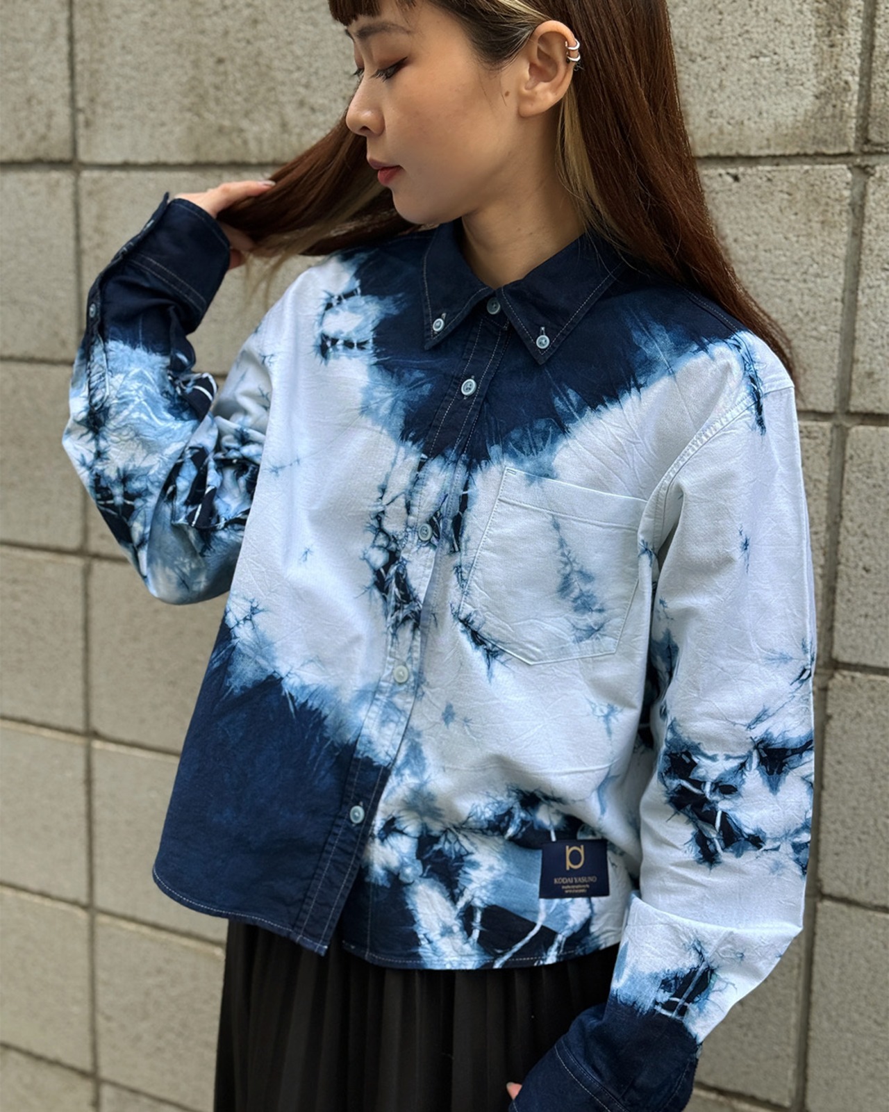 【数量限定販売】藍染めタイダイショート丈 YUKIDOKE 雪溶