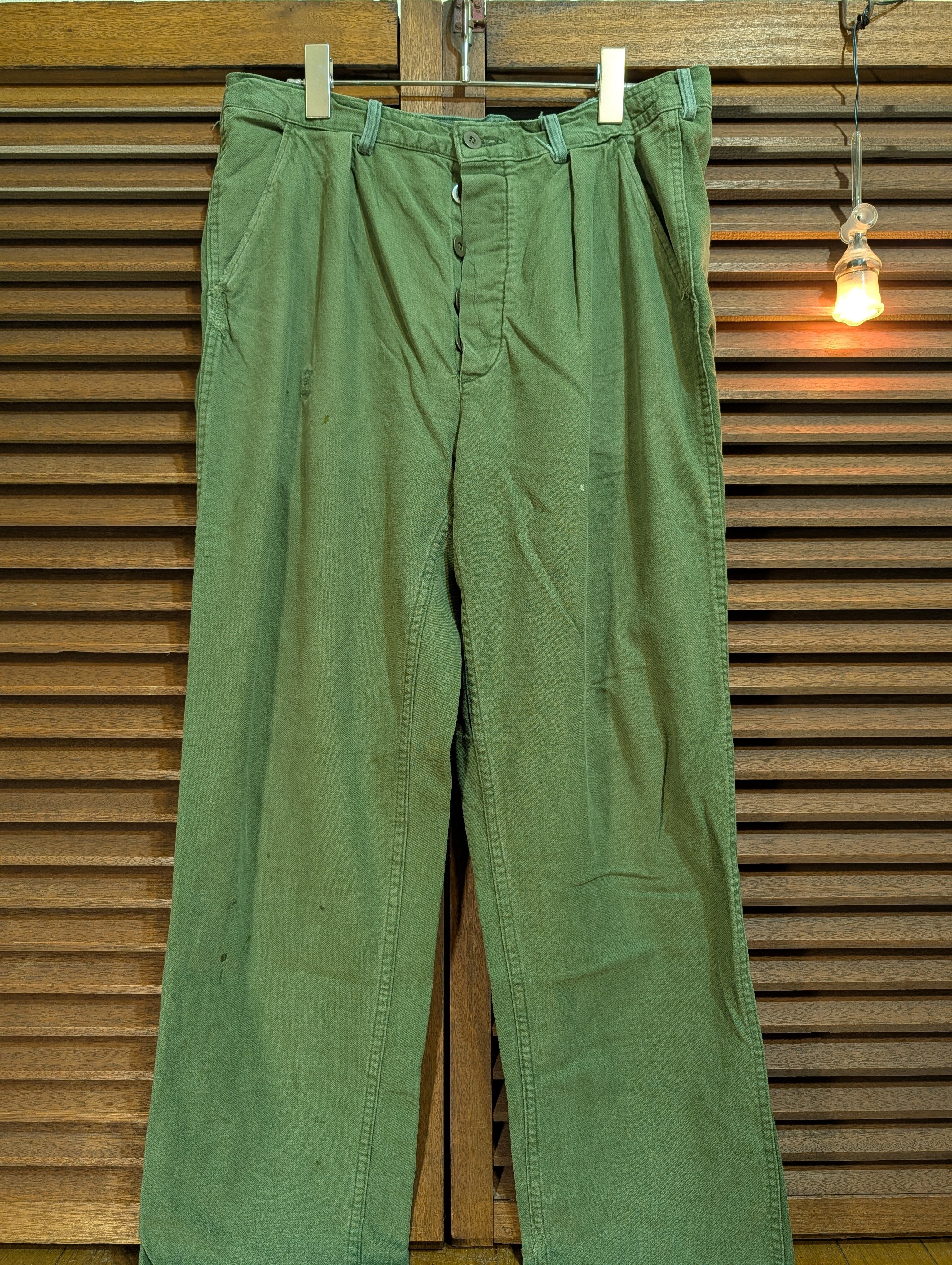 70s Sweden Military Utility Work Pants C52