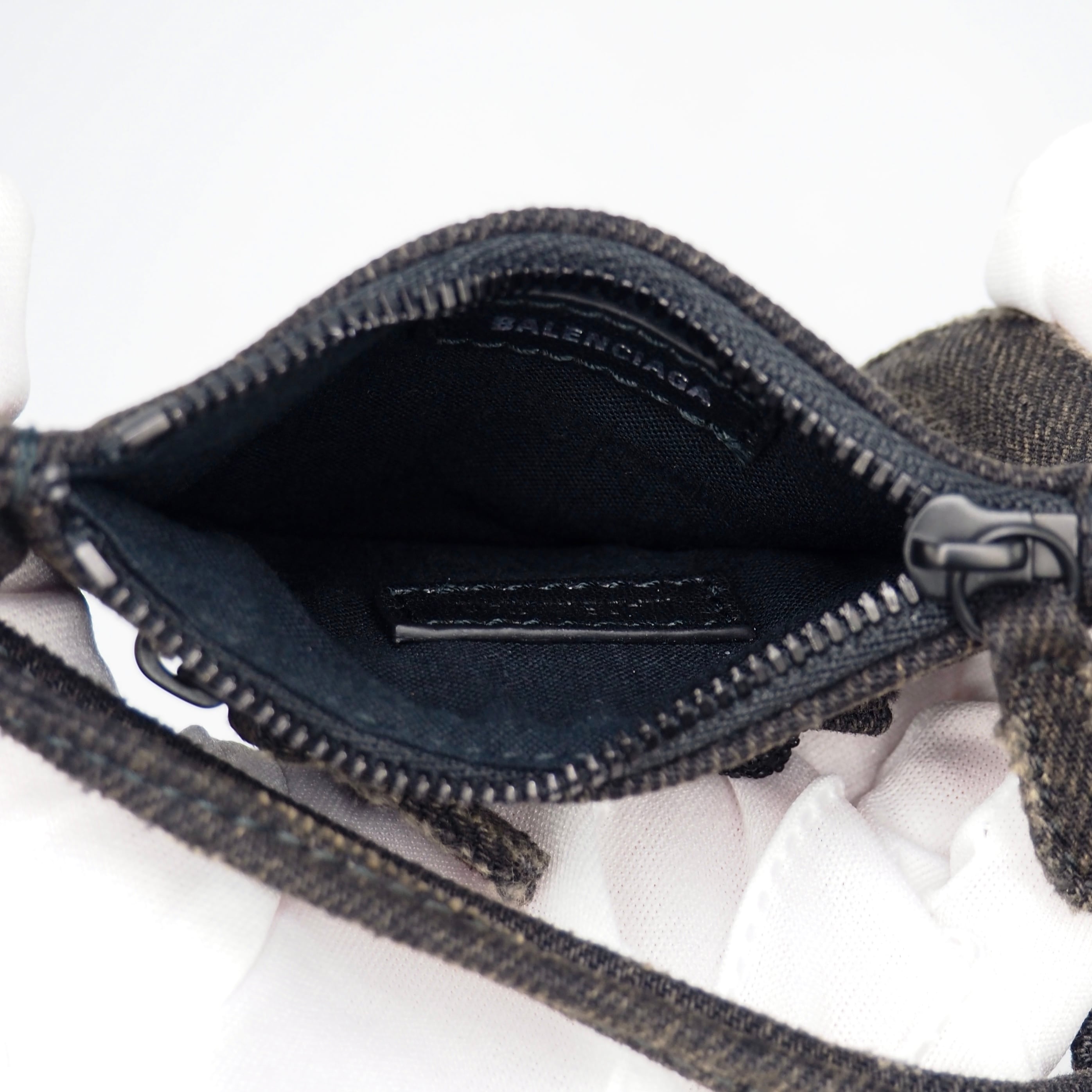 BALENCIAGA ルカゴール コインケース デニム ブラック バレンシアガ