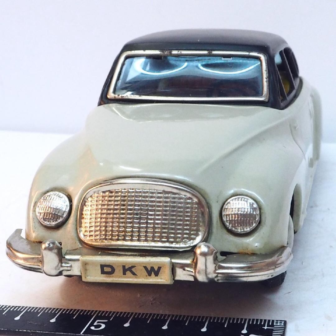 萬代屋【DKW 1000 リムジン 薄いグレー】ブリキ ミニチュア自動車【箱