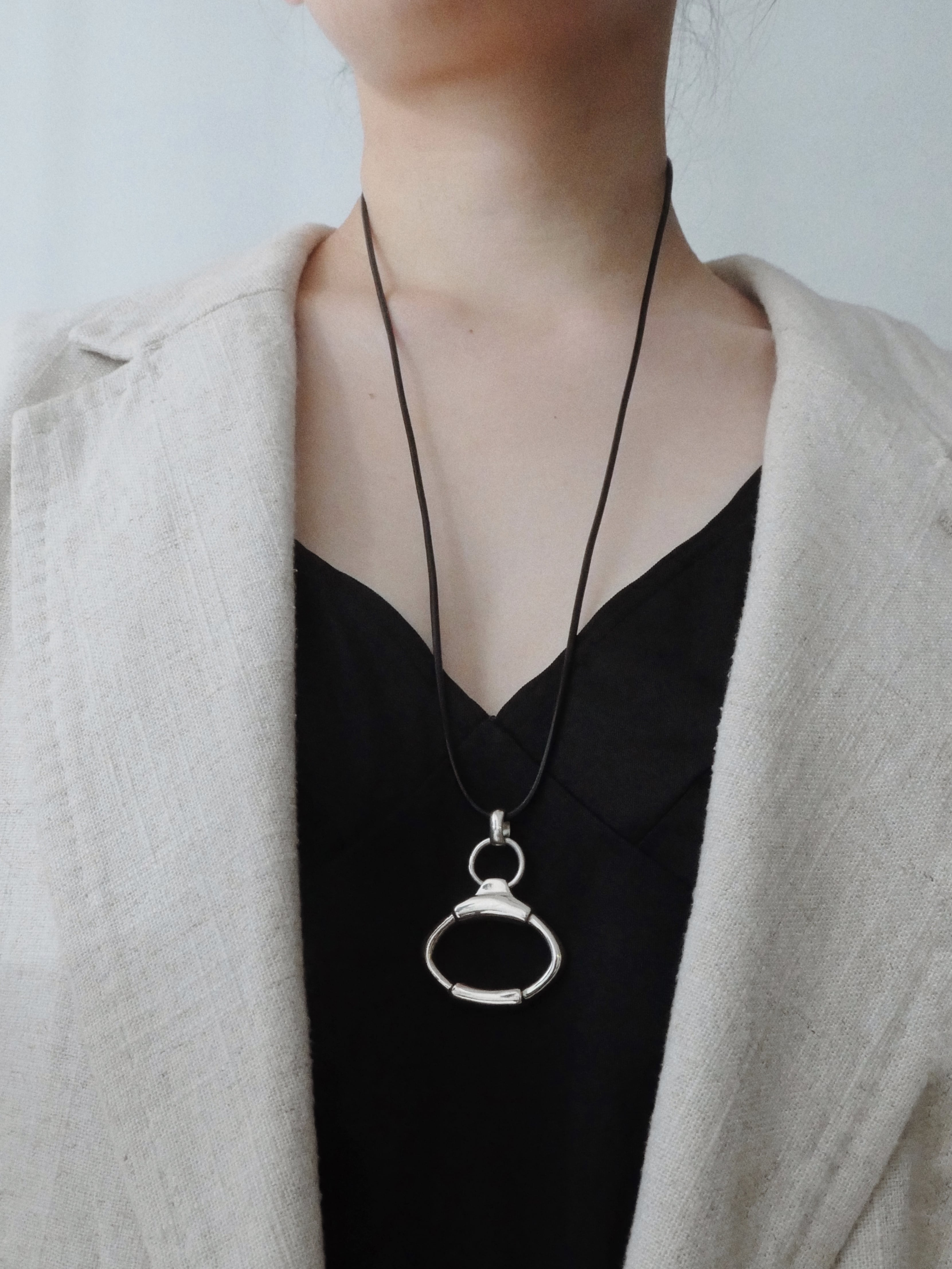 baton leather necklace | Lana Swans