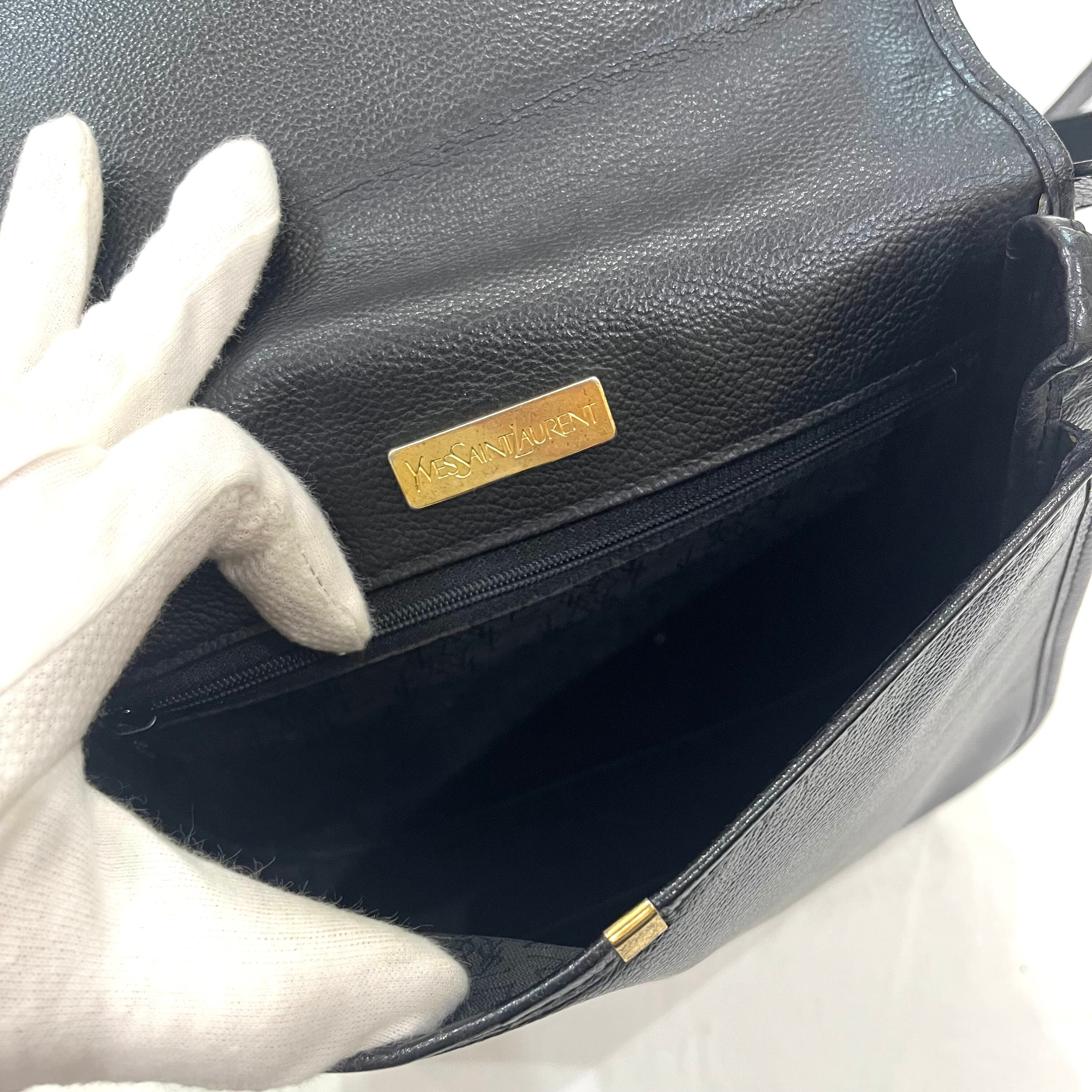 SALE 【YVES SAINT LAURENT】2279 サンローラン 本革軽量YSLロゴレザー