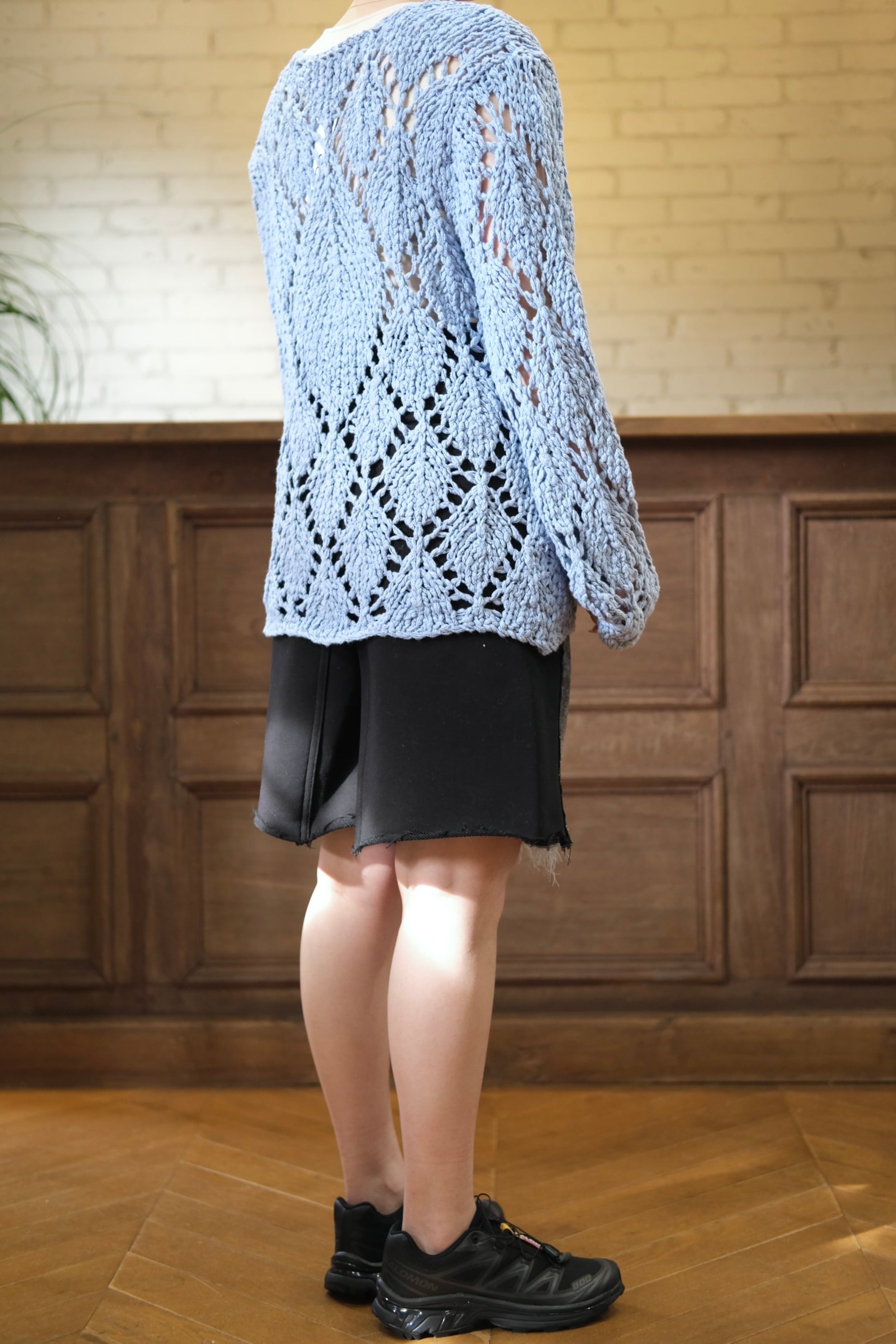OPEN YY Argyle Pointelle Knit ボレロ Size 2 Open YY - ARGYLE POINTELLE KNIT VEST | HBX - Globally