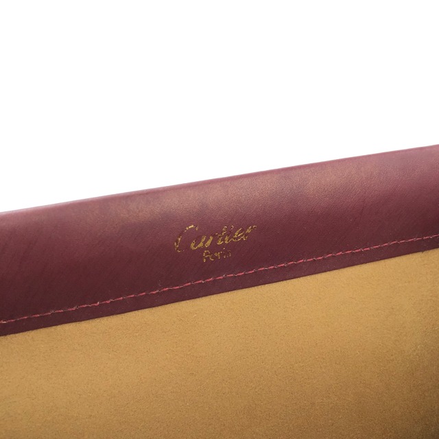 Cartier　カルティエ　トリニティ　メタルハンドル　ハンドバッグ　ボルドー　vintage　ヴィンテージ　オールド　hdxy8w