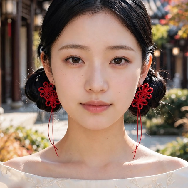 飾り結びピアス「かげ、とり、ゆれ・舞」 | 浴衣・着物に軽量快適。日常使いにも。