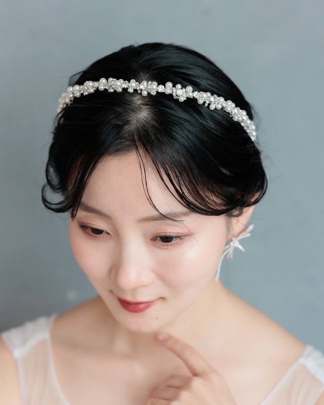 ブライダルビジューカチューシャ【AH2511-03】