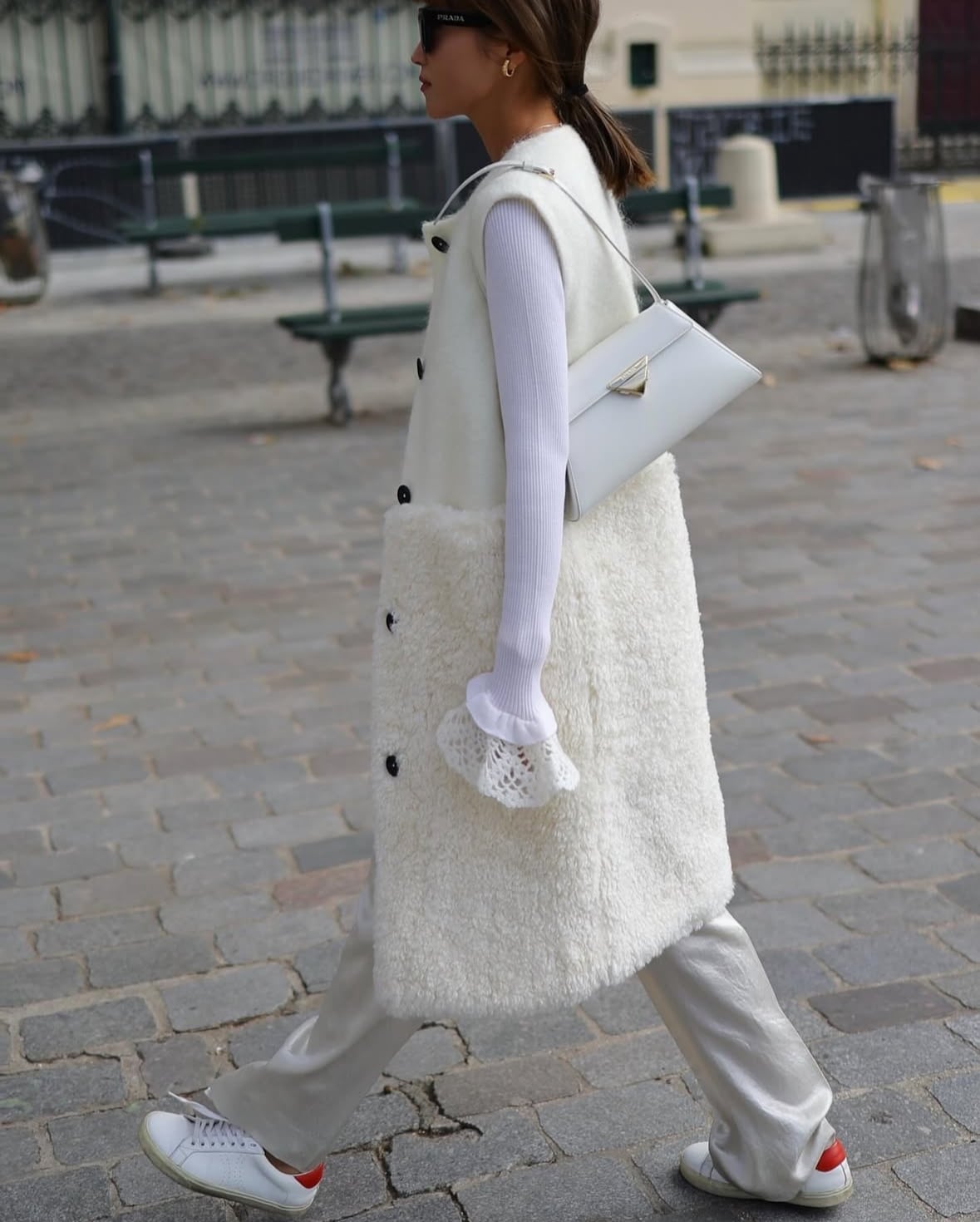 Gypsohila ウールモヘアテディベスト ホワイト gypsohila ウールモヘアテディベスト新品未使用