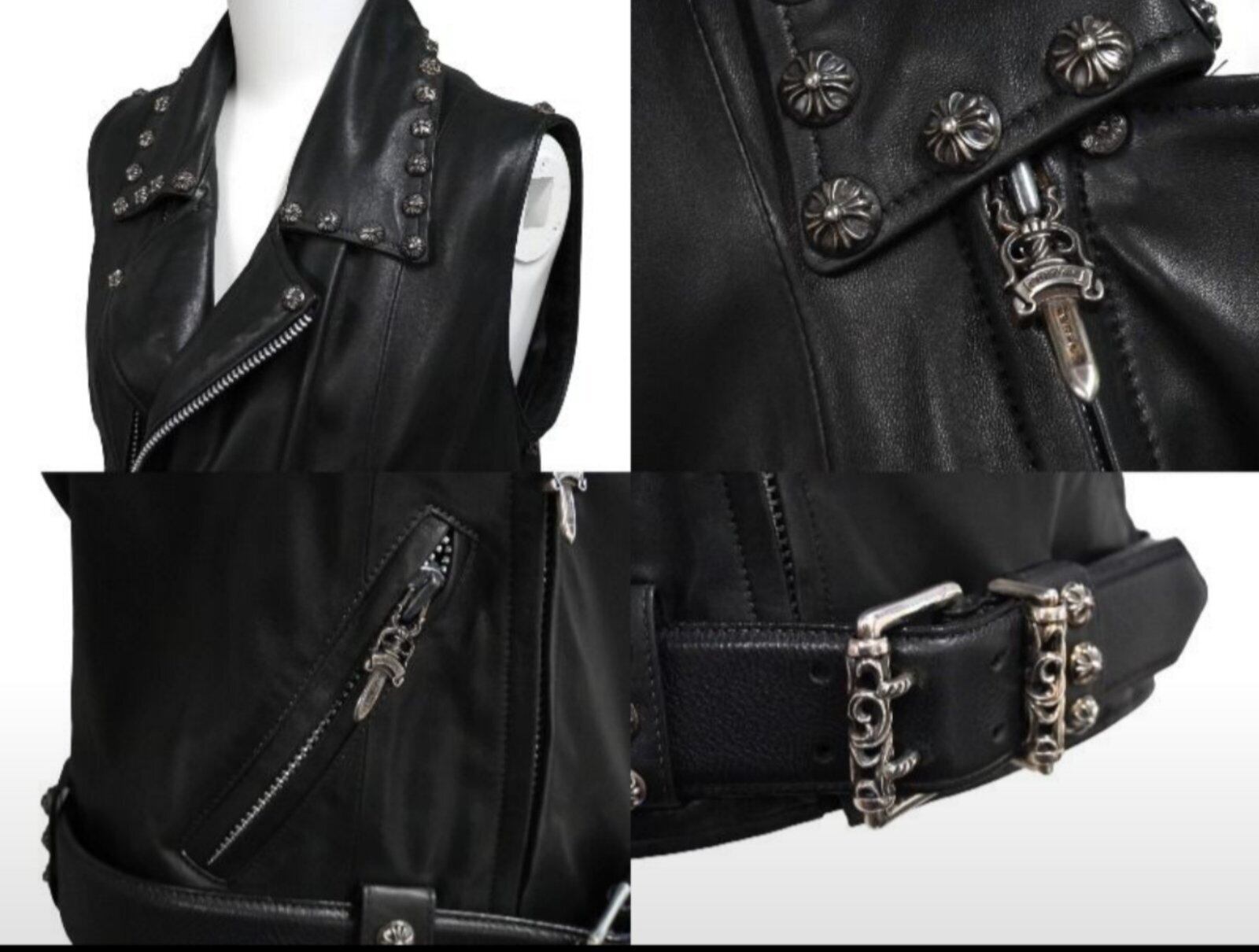 CHROME HEARTS クロムハーツ ジレ オーダーベスト クロスボール CHROME HEARTS クロムハーツ ジレ オーダーベスト クロスボール