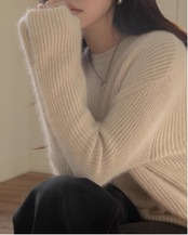 Snood & crew neck knit Sweater T20161