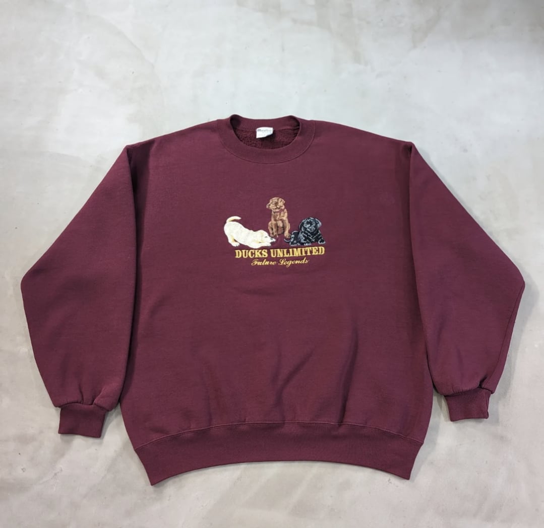 90s marathon "DUCKS UNLIMITED" sweat shirt 小岩店