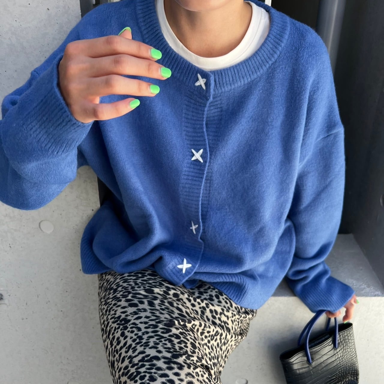 スナップバッテンボタンニットカーディガン_LN0627