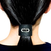 LEATHER HAIR CUFF [ RHYTHMIC HORSESHOE]   / レザーヘアカフス リズミックホースシュー