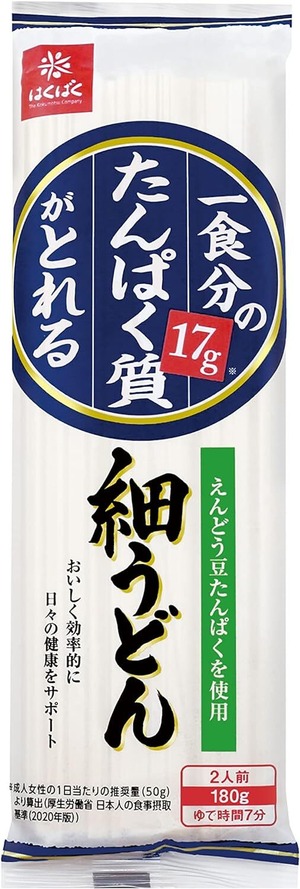 一食分のたんばく質がとれる細うどん 180g