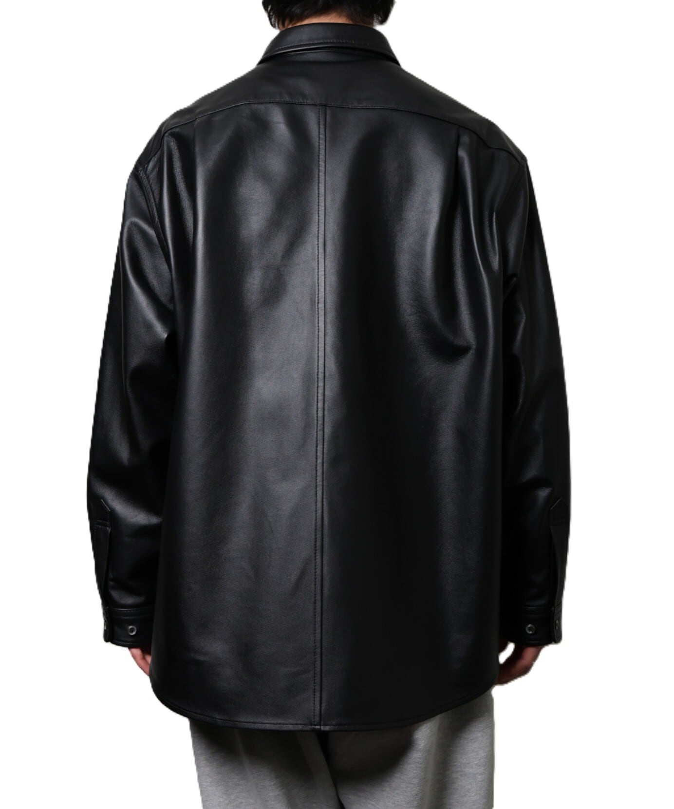 新品 UNIVERSAL PRODUCTS 26SS レザー シャツ ジャケット UNIVERSAL PRODUCTS - レザーシャツ - LEATHER SHIRTS JACKET | ADDICT